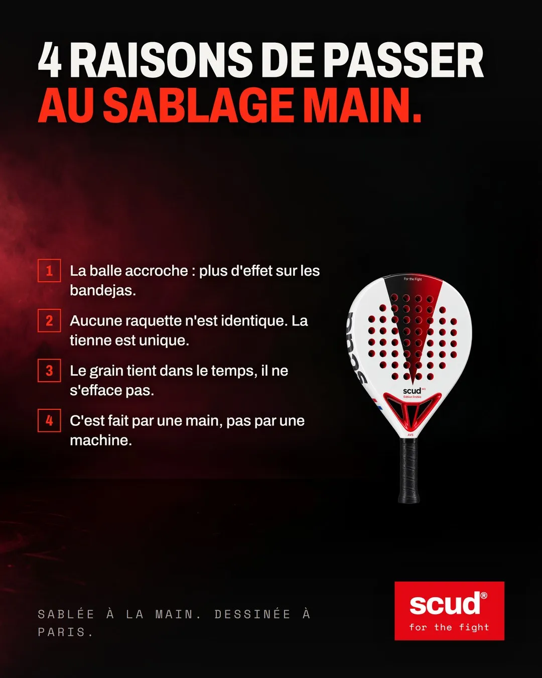 Visuel SCUD « 4 raisons de passer au sablage main » : la White S3 et ses cristaux de silice