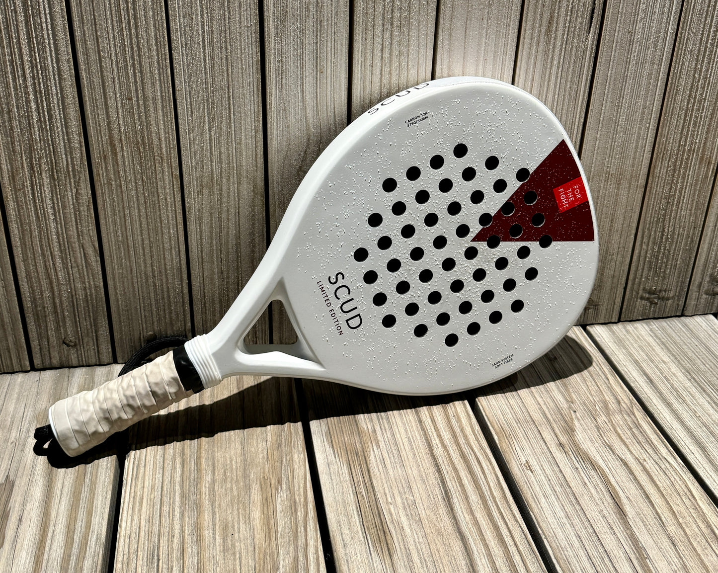 The scud® Padel Racket - Limited Edition - White - Carbon 12k